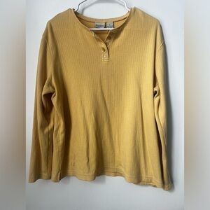 Classic Elements Mustard Henley Top